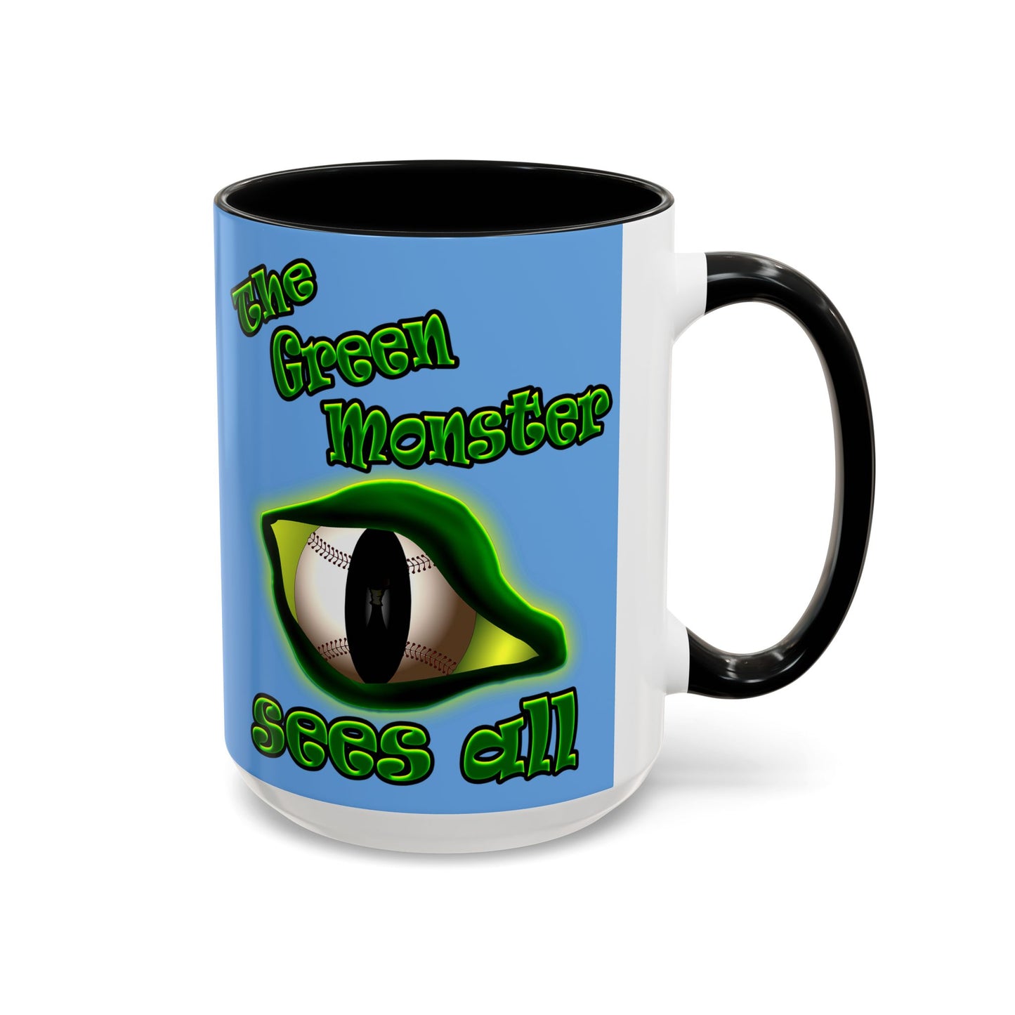 green monster - Accent Mug (light blue)