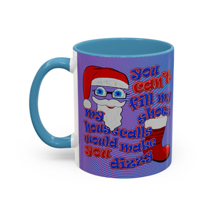santa's shoes - Accent Mug (light blue-purple wave)