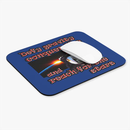 defy conquer reach - Mouse Pad (Rectangle) (dark blue)