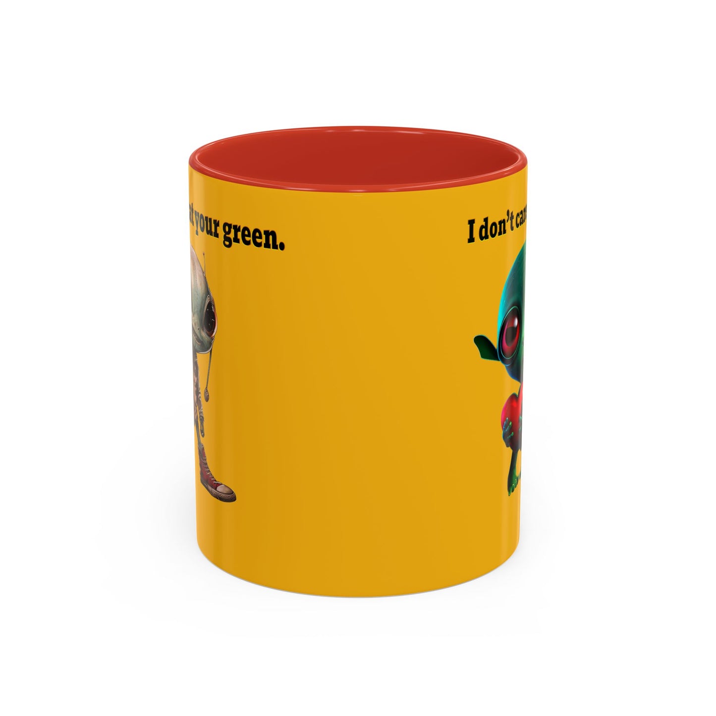 I don't care that your grey - Accent Mug (yellow)