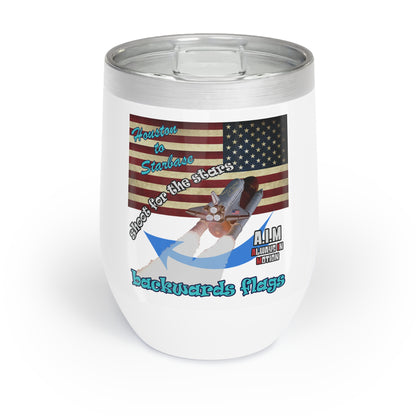 shoot for the stars - Chill Wine Tumbler (white)