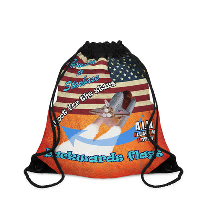 shoot for the stars - Drawstring Bag (burnt orange)