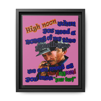high noon - framed canvas art (light pink)