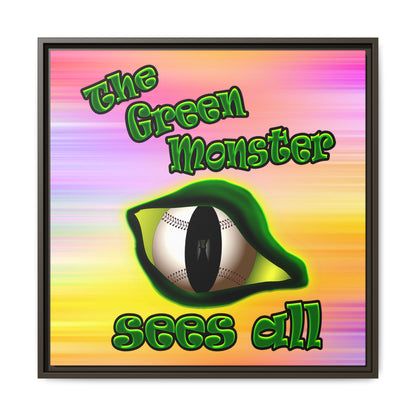 green monster - framed canvas art (color blur)