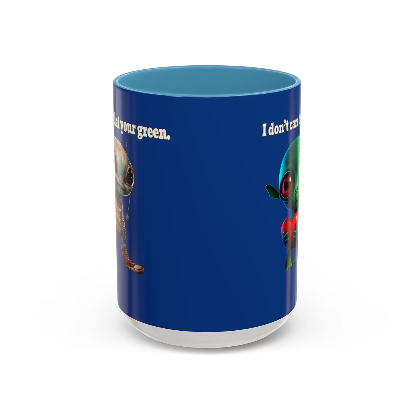 I don't care that your grey - Accent Mug (dark blue)