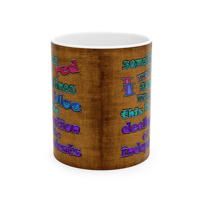 declaration of the independents - White Mug (brown papyrus)