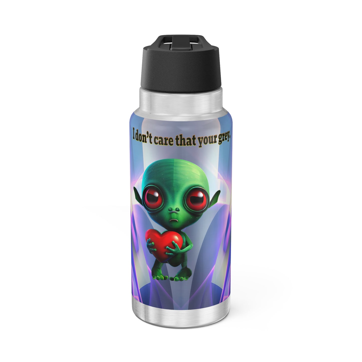 I don't care that your grey - Gator Tumbler, 32oz  (grey-pink wave)