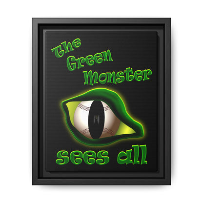 green monster - framed canvas art (black)