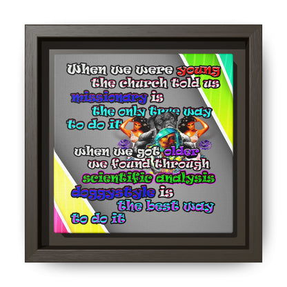 doggystyle - framed canvas art (rainbow split)