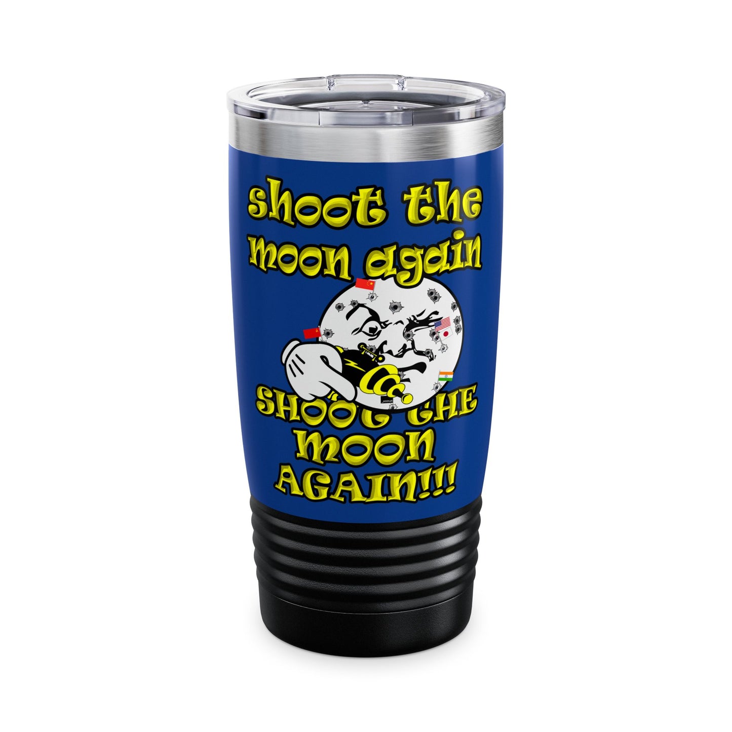 shoot the moon again - Ringneck Tumbler, 20oz (dark blue)