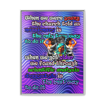 doggystyle - framed canvas art (purple wave)