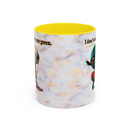 I don't care that your grey - Accent Mug (white marble)
