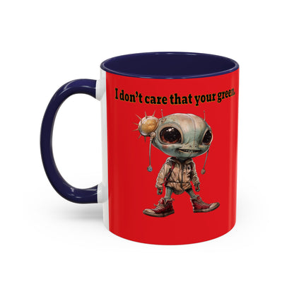 I don't care that your grey - Accent Mug (red)