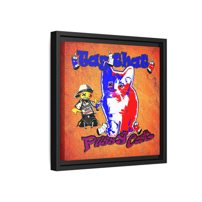 tag that - framed canvas art (burnt orange)
