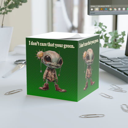 I don't care that your green - note cube (logo green)