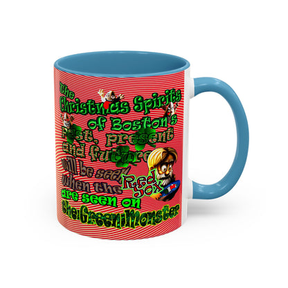 christmas spirits of boston - Accent Mug (yellow-orange wave)