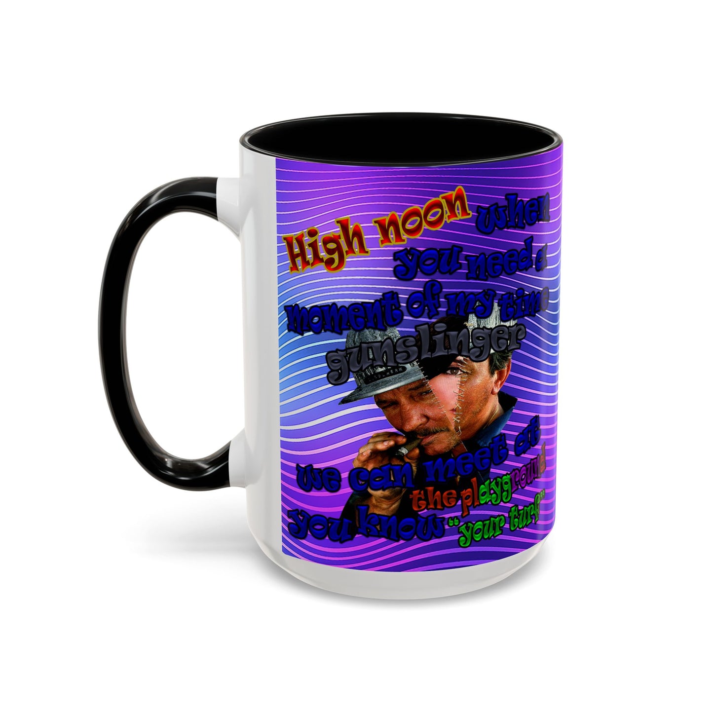 high noon - Accent Mug (purple wave)