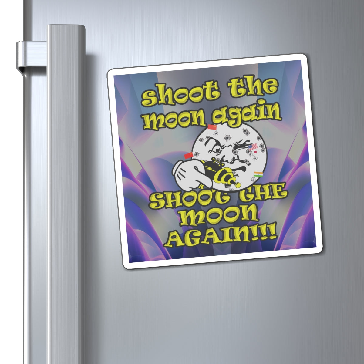 shoot the moon again - Magnets - (grey-pink wave)