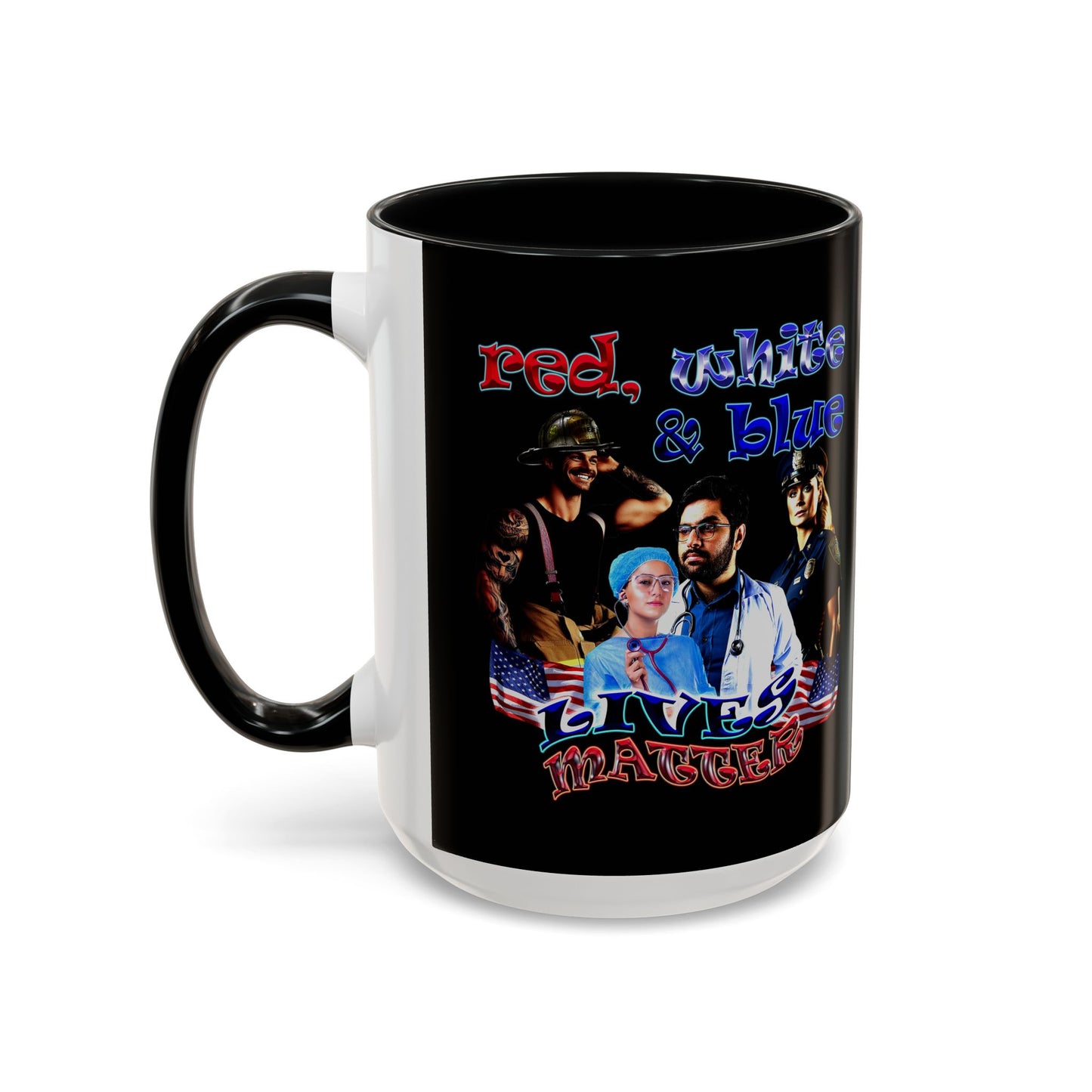 rw&b lives matter - Accent Mug (black)