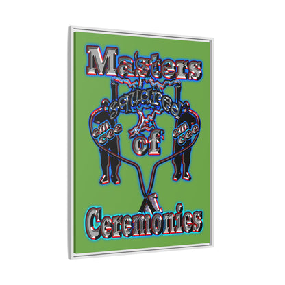em cee squared - framed canvas art (green)