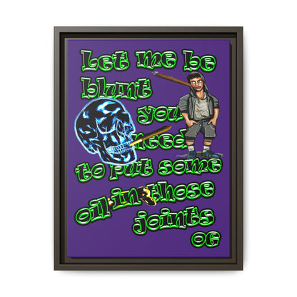 og - framed canvas art (purple)