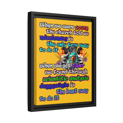 doggystyle - framed canvas art (yellow)