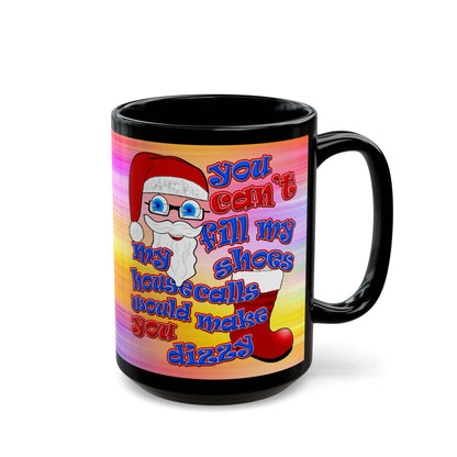 santa's shoes - Black Mug (color blur)