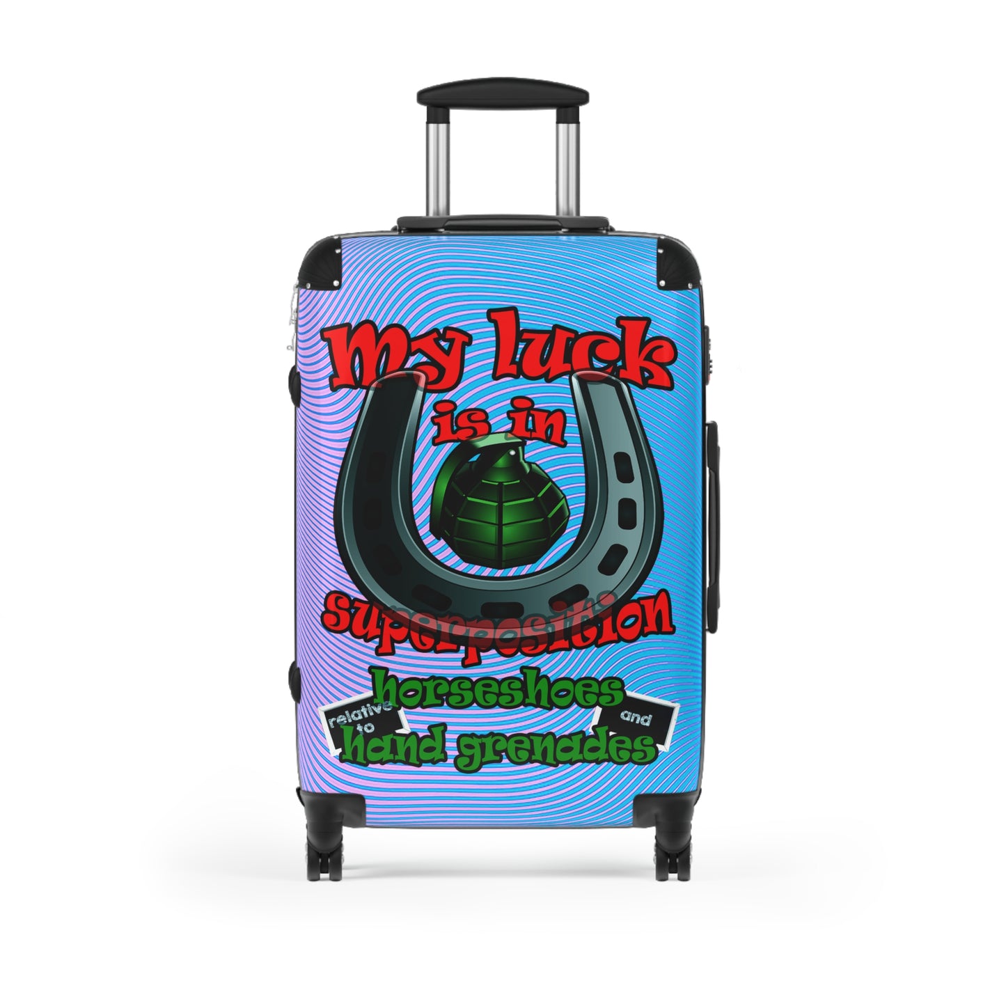 my luck - Suitcase (light blue-purple wave)