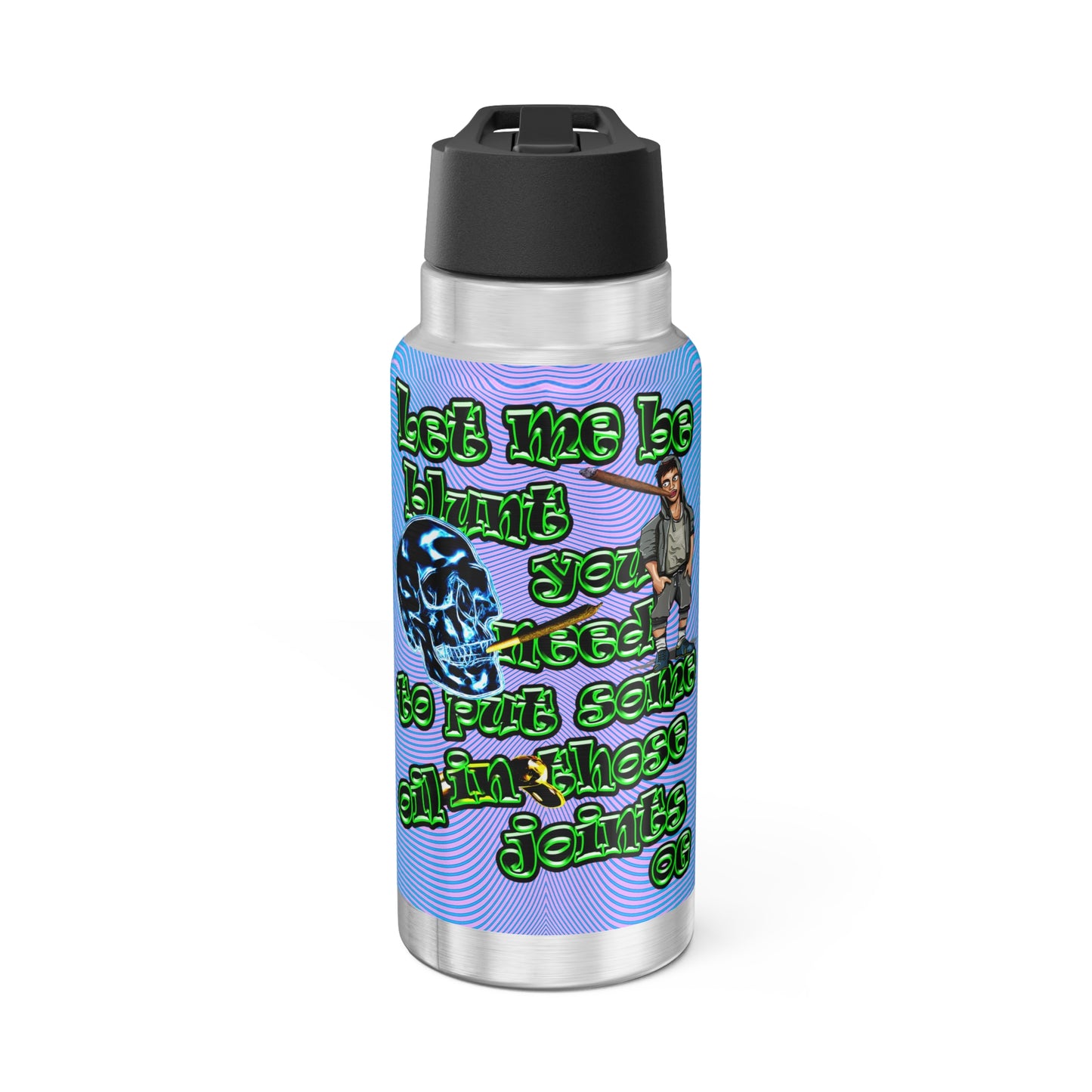 og - Gator Tumbler, 32oz  (light blue-purple wave)