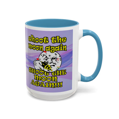shoot the moon again - Accent Mug (light blue-pink wave)