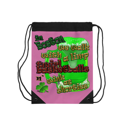 celtics logo - Drawstring Bag (light pink)