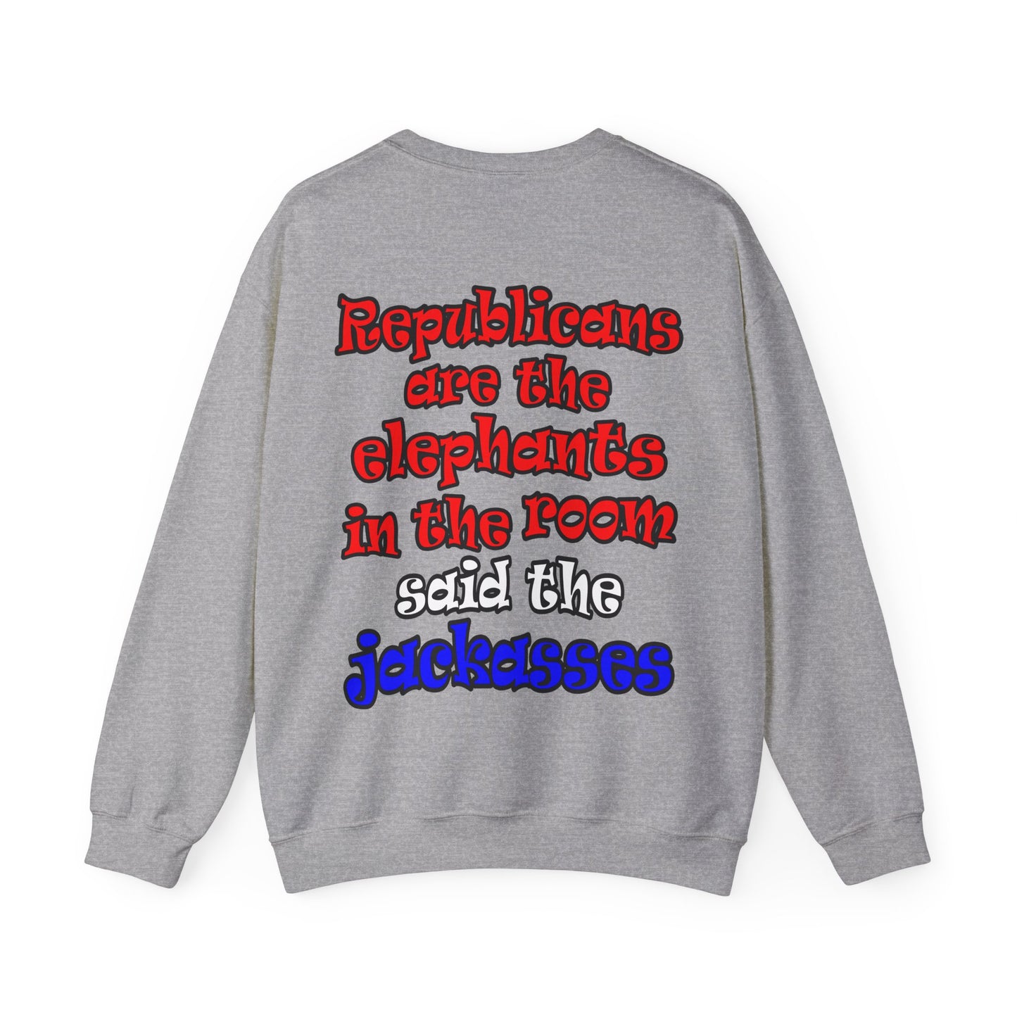 donkeys and elephants - Unisex Heavy Blend™ Crewneck Sweatshirt