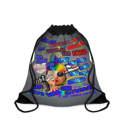 drop the beat - Drawstring Bag (grey-light grey)