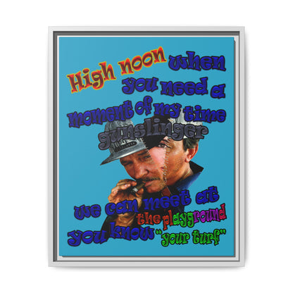high noon - framed canvas art (turquoise)