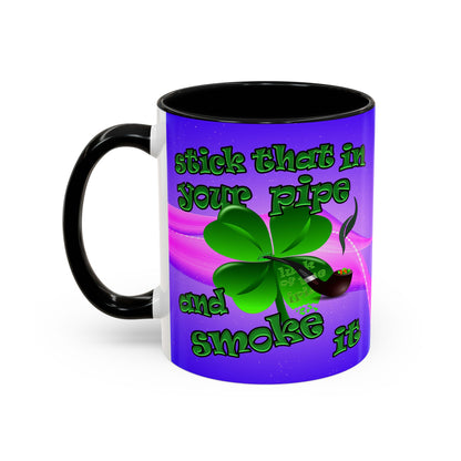celtics logo - Accent Mug (purple-pink wave)