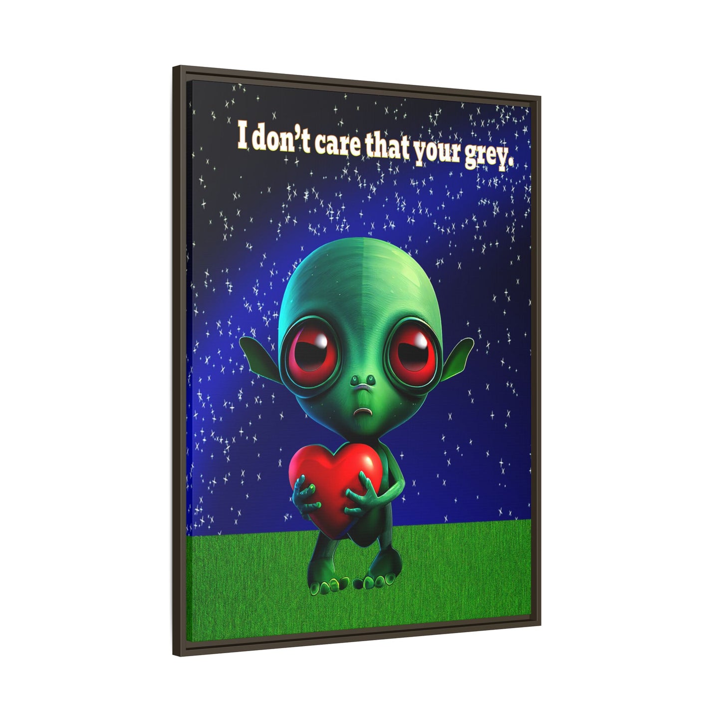I don't care that your grey - framed canvas art ('snoops' background)