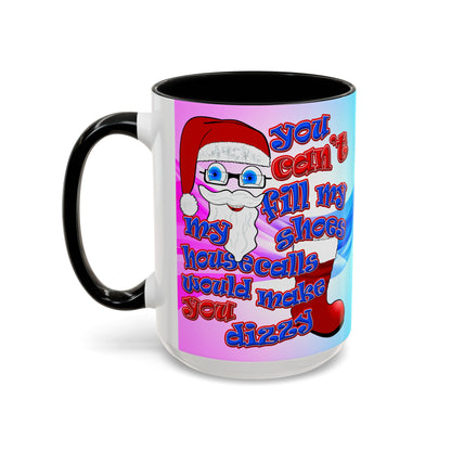 santa's shoes - Accent Mug (light blue-pink wave)