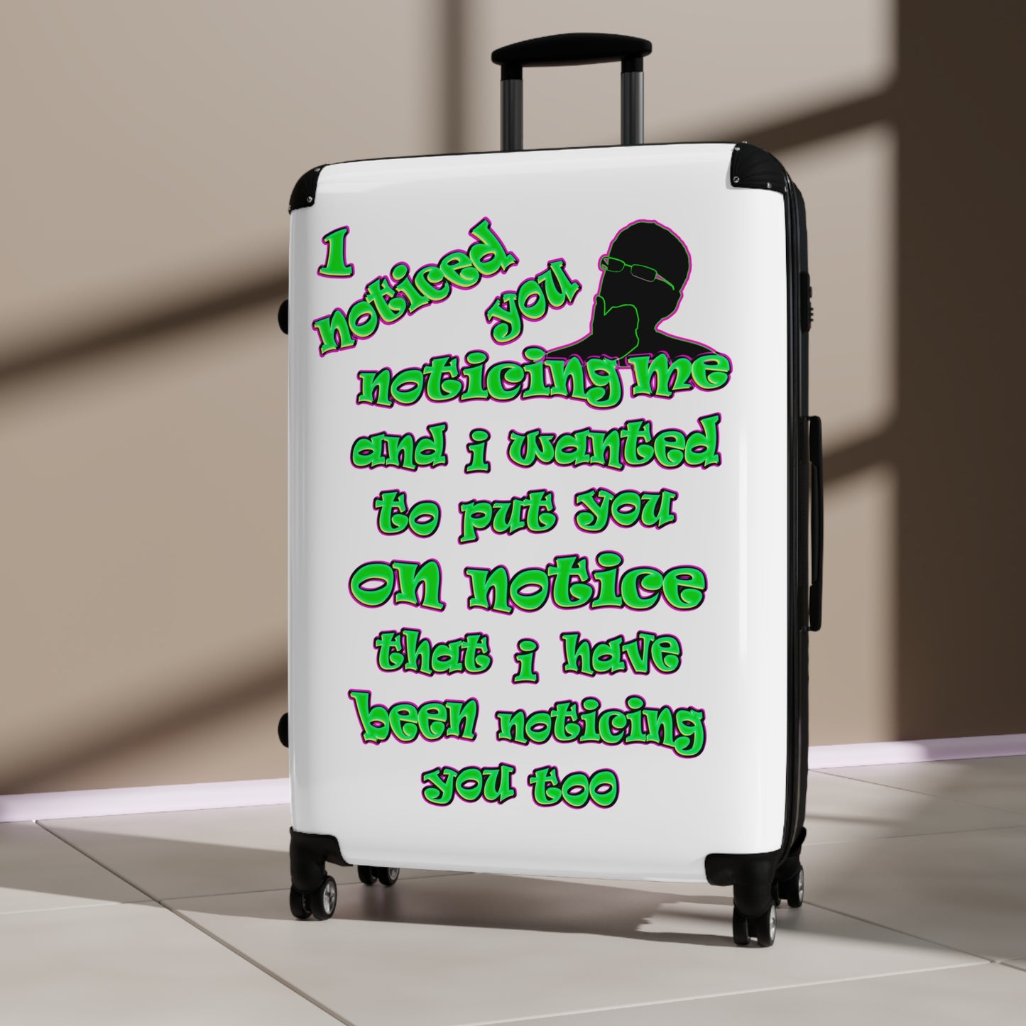 noticed you noticing - Suitcase (white)