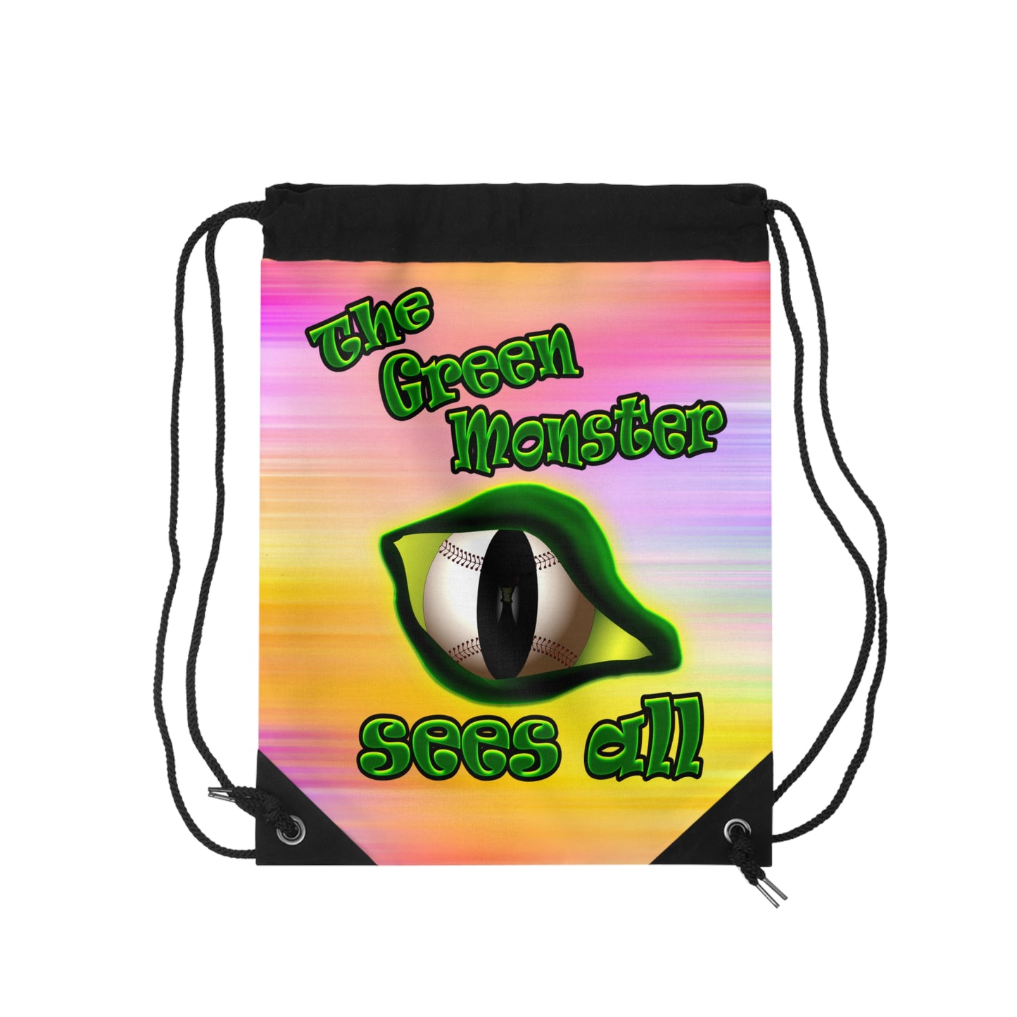green monster - Drawstring Bag (color blur)