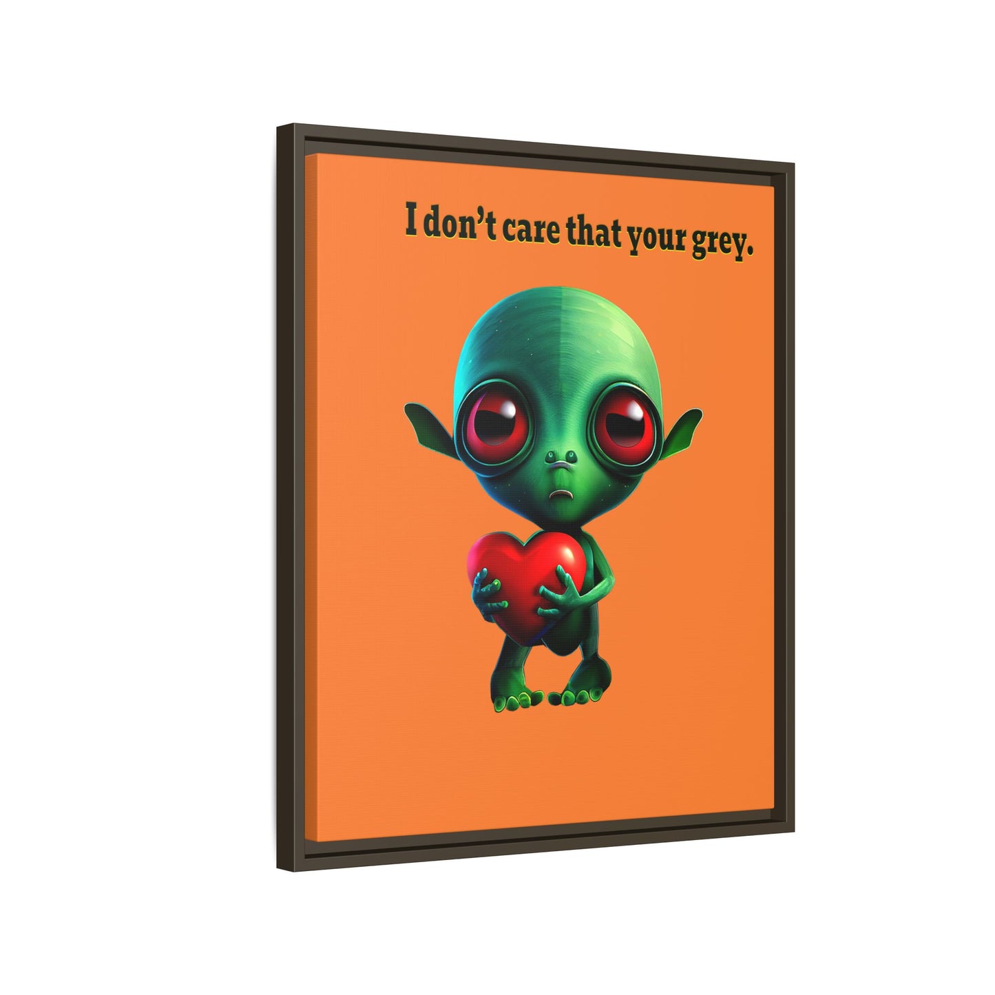I don't care that your grey - framed canvas art (crusta)
