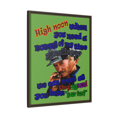 high noon - framed canvas art (green)