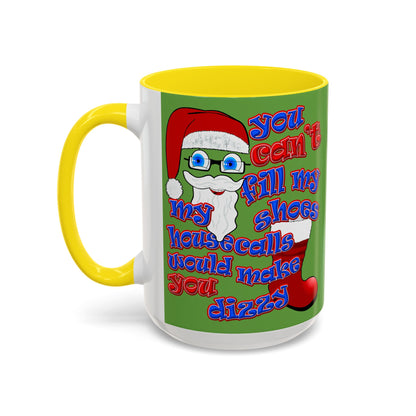 santa's shoes - Accent Mug (green)