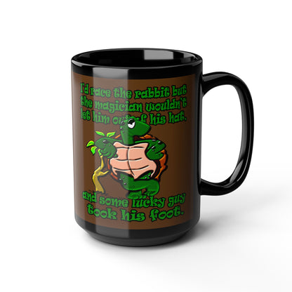 turtle race - Black Mug (brown)