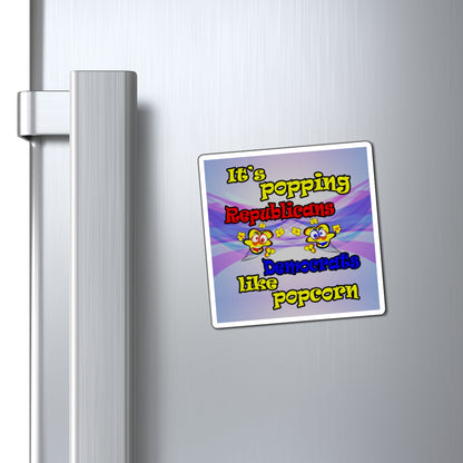 popping like popcorn - Magnets - (light blue-pink wave)