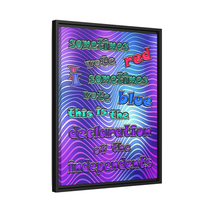 declaration of the independents - framed canvas art (purple wave)