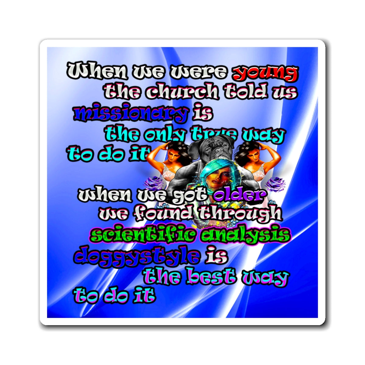 doggystyle - Magnets - (blue-white wave)