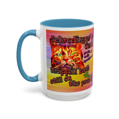 schrodinger's cat - Accent Mug (color blur)