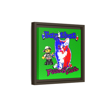 tag that - framed canvas art (logo green)