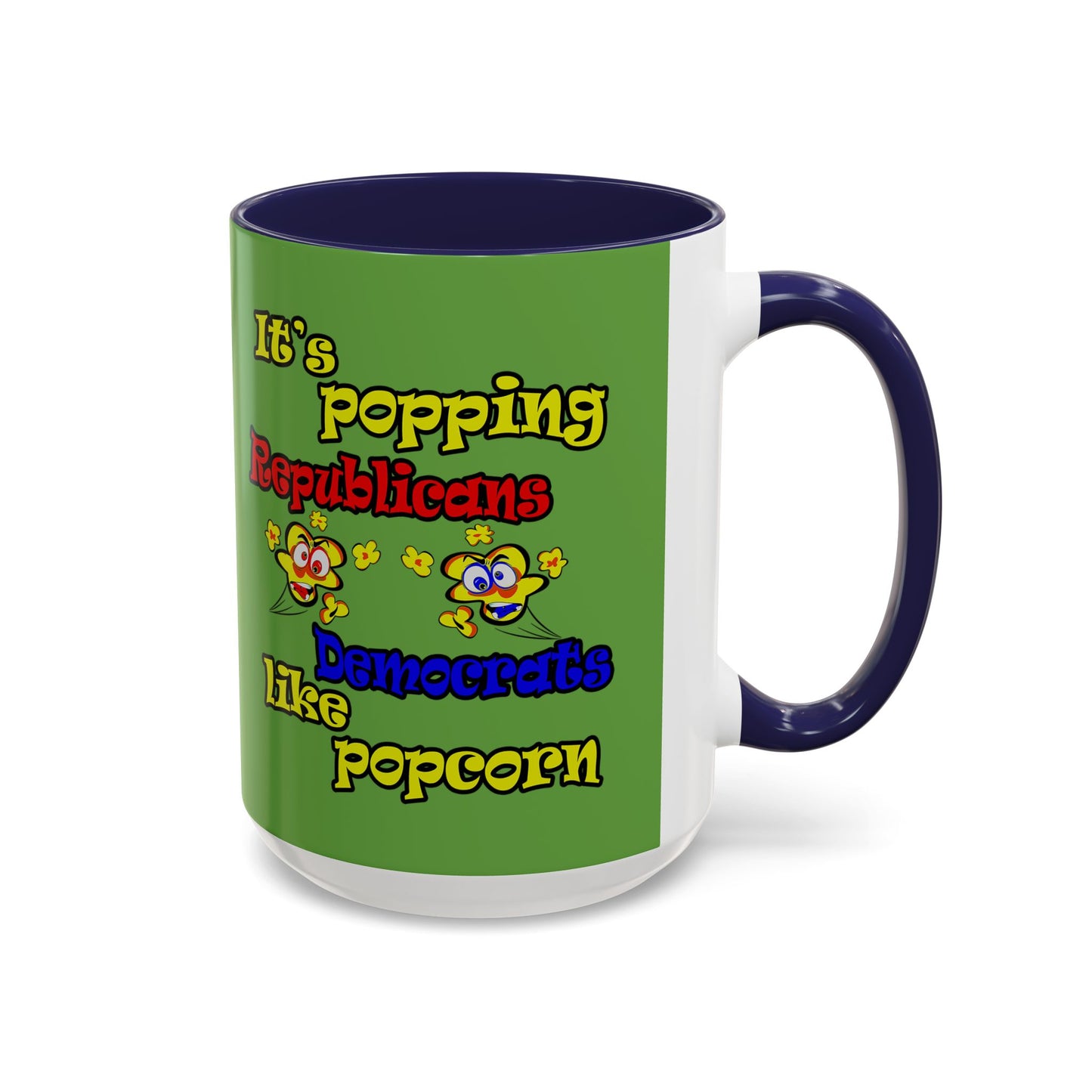 popping like popcorn - Accent Mug (green)