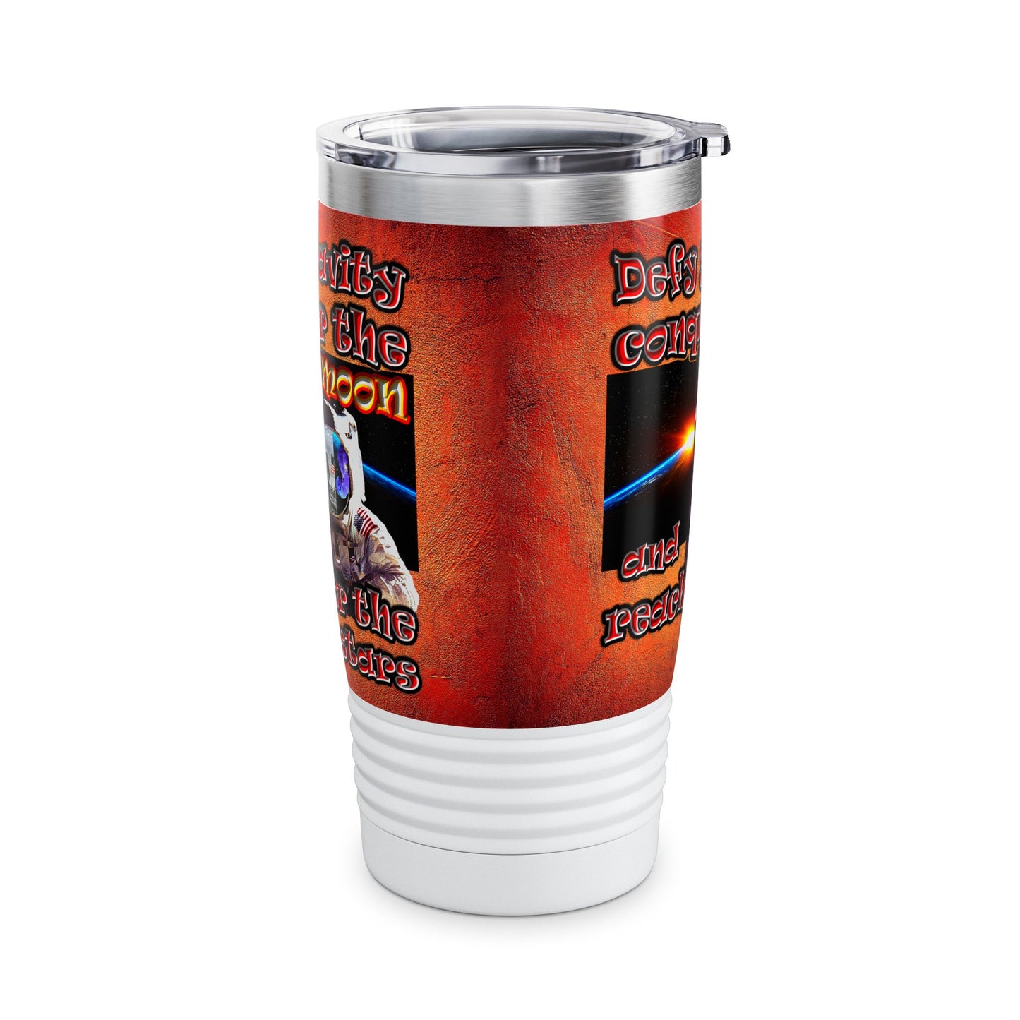 defy conquer reach - Ringneck Tumbler, 20oz (burnt orange)